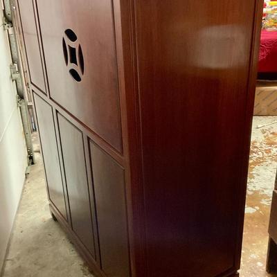 Asian mid century modern gentleman’s chest solid rose wood, very heavy