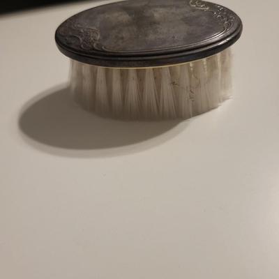 STERLING SILVER FORK AND BRUSH PLUS BUFFALO NICKEL MONEY CLIP AND BUTTON