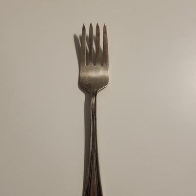 STERLING SILVER FORK AND BRUSH PLUS BUFFALO NICKEL MONEY CLIP AND BUTTON