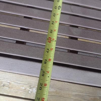 Large Wood Slat Porch Glider