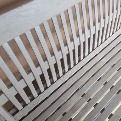 Large Wood Slat Porch Glider