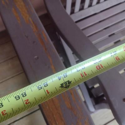 Large Wood Slat Porch Glider