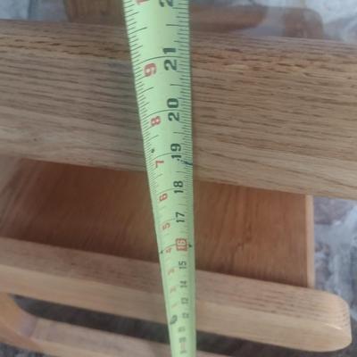 Contemporary Design Solid Wood Oak Side Table with Glass Top Choice B