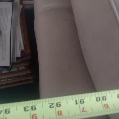 Leather Overstuffed Double Cushion Couch