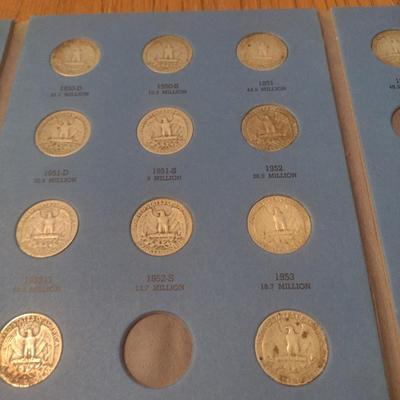 Washington Head Silver Quarter Collection 1946-1959