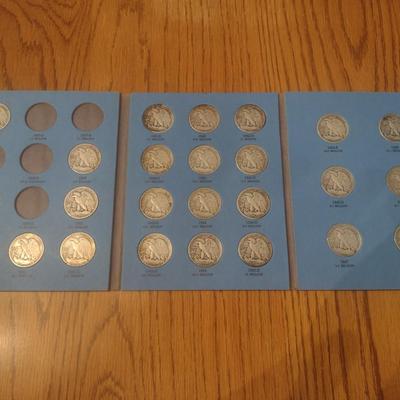 Liberty Standing Silver Half-Dollar Coin Collection 1937-1947