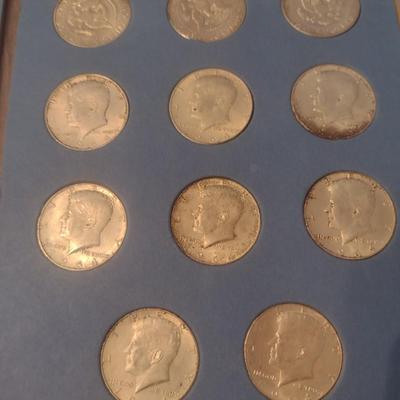 John F. Kennedy Half Dollar Collection Mostly 1964 Silver Content Coins (See Note Below)