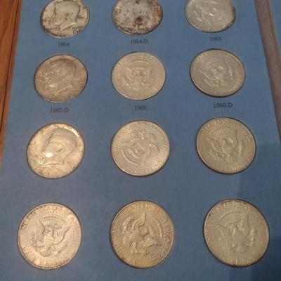 John F. Kennedy Half Dollar Collection Mostly 1964 Silver Content Coins (See Note Below)