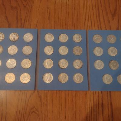 John F. Kennedy Half Dollar Collection Mostly 1964 Silver Content Coins (See Note Below)
