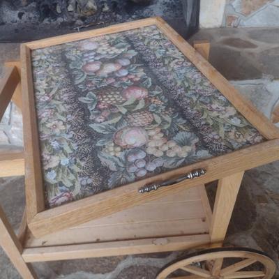 Wood Butler Top Tea Cart