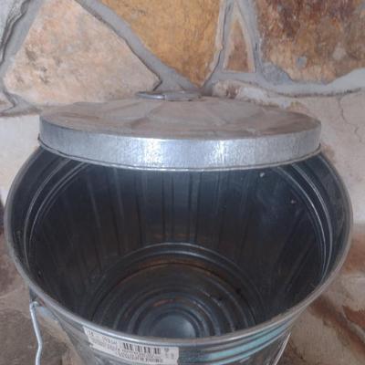 Galvanized Bin with Lid