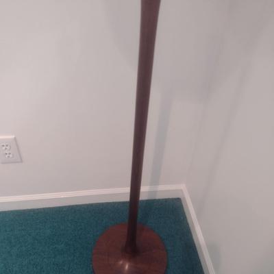 Bobby Phillips Original Turned Wood Fluted Post Floor Lamp with Shade Choice A