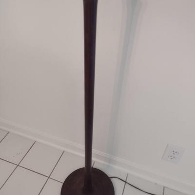 Bobby Phillips Original Turned Wood Fluted Post Floor Lamp with Shade Choice B