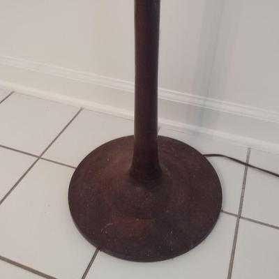 Bobby Phillips Original Turned Wood Fluted Post Floor Lamp with Shade Choice B