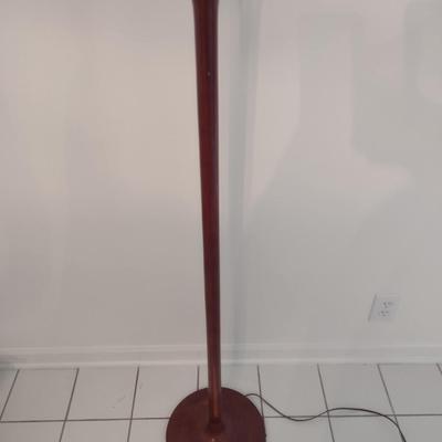 Bobby Phillips Original Turned Wood Fluted Post Floor Lamp with Shade Choice C