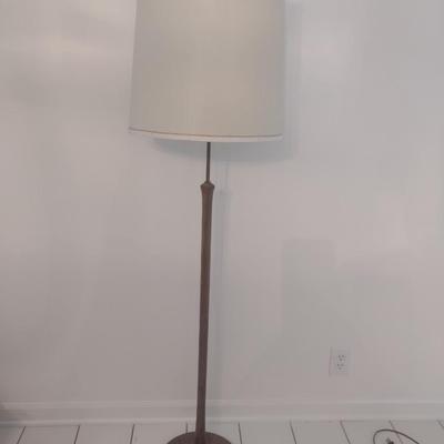 Bobby Phillips Original Turned Wood Fluted Post Floor Lamp with Shade Choice D