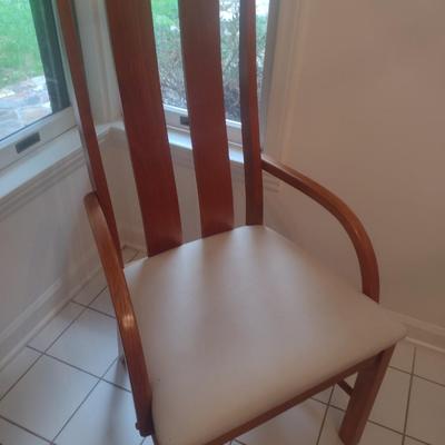 Solid Wood Dining Table with Eight Matching Chairs