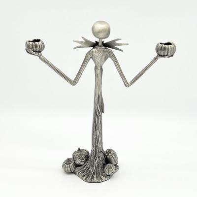 TOUCHSTONE PICTURES ~ Pewter Nightmare Before Christmas Jack Skellington Candelabra