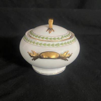 Limoges China & Two Sterling Serving Forks (DR-MG)
