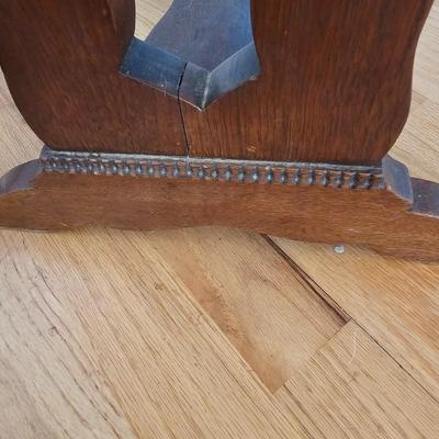 Scalloped Edge Wood Side Table (LR-JS)