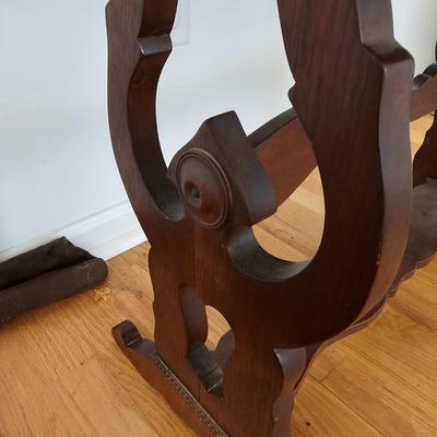 Scalloped Edge Wood Side Table (LR-JS)