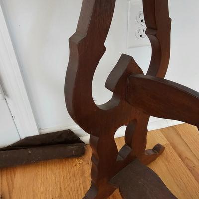Scalloped Edge Wood Side Table (LR-JS)