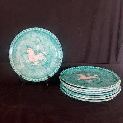Retro Guido Gambone X Cantagalli Italian Ceramic Plates (GB-MG)