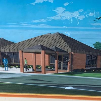 1970s Original Architects Rendering First National Bank