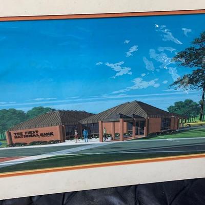 1970s Original Architects Rendering First National Bank