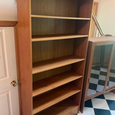 Teak Book Shelf 74” x 36”