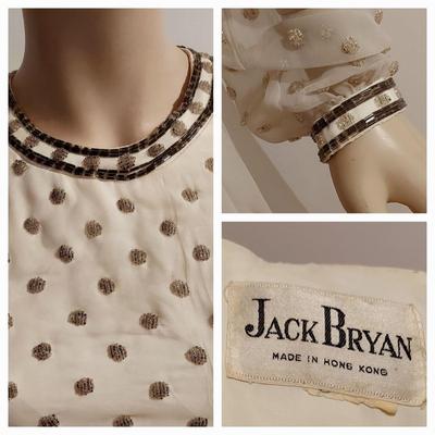 Vtg 60-70s Jack Bryan 2 for one Collectible dresses one Black one white both Embellished