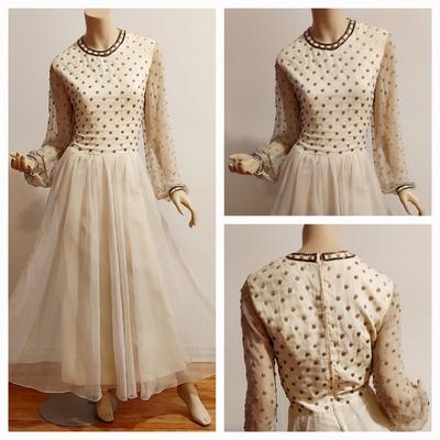 Vtg 60-70s Jack Bryan 2 for one Collectible dresses one Black one white both Embellished