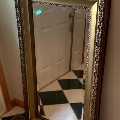 Huge Antique Gold Gilt Framed Mirror