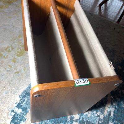 MCM Teak Magazine Rack