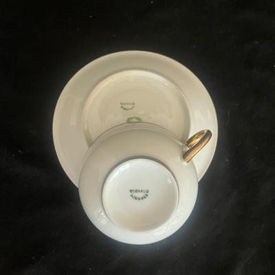 Vignaud Limoges Tea Cups & Saucers (DR-MG)