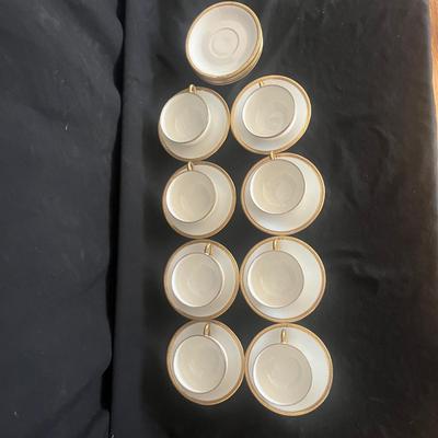 Vignaud Limoges Tea Cups & Saucers (DR-MG)