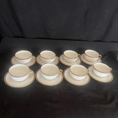 Vignaud Limoges Tea Cups & Saucers (DR-MG)