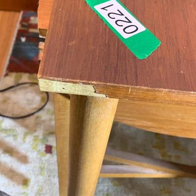 Mid Century Modern Teak TV Table Set