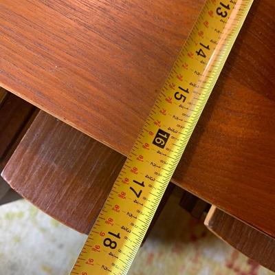 Mid Century Modern Teak TV Table Set