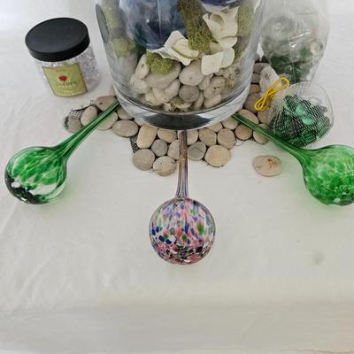 Blown Glass Water Tubes with Wide Cylinder Vase (LR-JS)