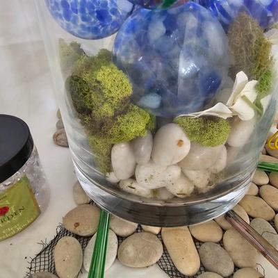 Blown Glass Water Tubes with Wide Cylinder Vase (LR-JS)