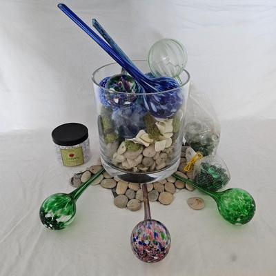 Blown Glass Water Tubes with Wide Cylinder Vase (LR-JS)