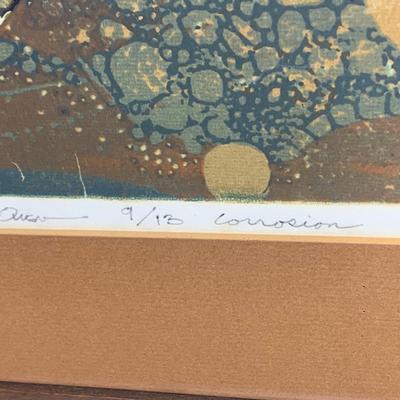 Mid Century Art “Corrosion” Signed 1/18
