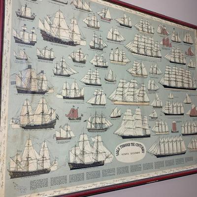 Sails Thru The Centuries Large Framed Art