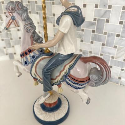 Lladro Figurine #1470 Carousel Boy - Broken head and horse foot.