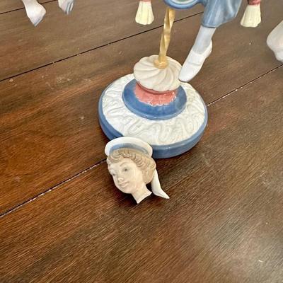 Lladro Figurine #1470 Carousel Boy - Broken head and horse foot.