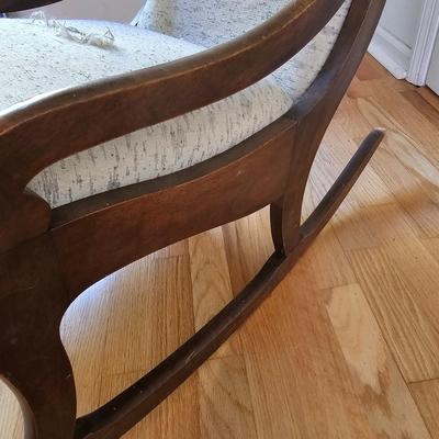 Small Upholstered Rocking Chair & Stool (LR-JS)