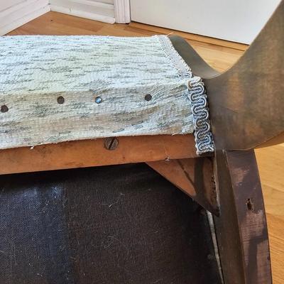 Small Upholstered Rocking Chair & Stool (LR-JS)