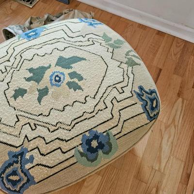 Wood Base Upholstered Ottoman & Cover (LR-JS)