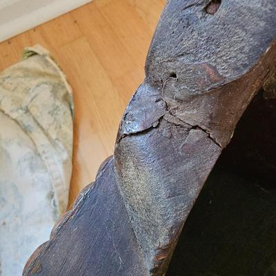 Wood Base Upholstered Ottoman & Cover (LR-JS)